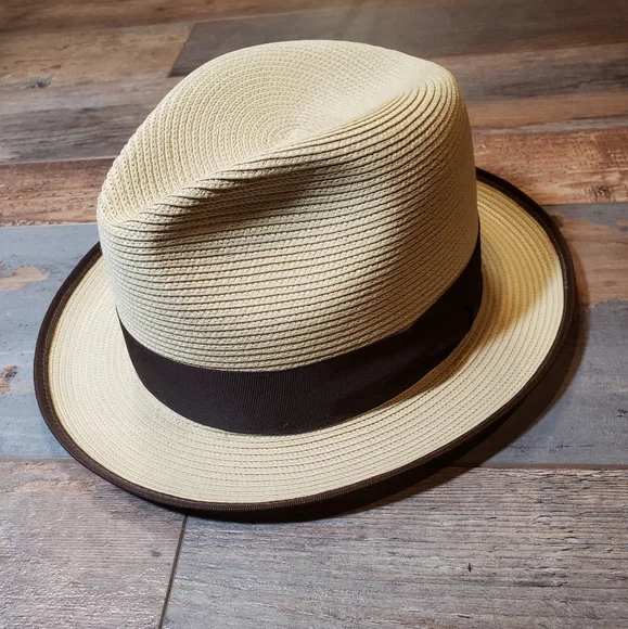 Stetson Woven Hemp Hat Collectable White/Tan Size 57 / 7  1/8 - Picture 6 of 10